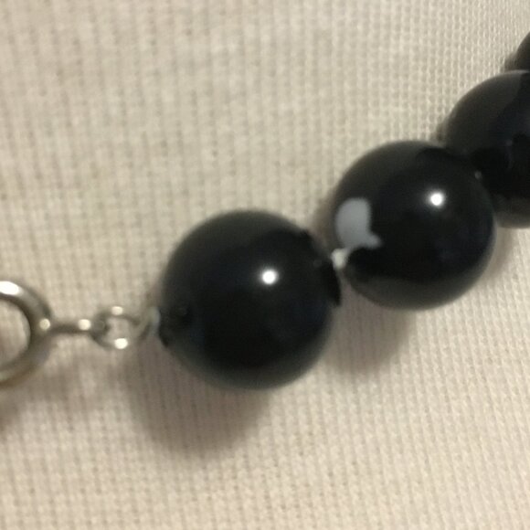 Vintage Black Faux Pearl Costume Choker - Picture 5 of 5